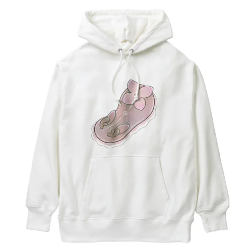 ツノアリウサギアジサイモドキウミウシ 桃色ver. Heavyweight Hoodie