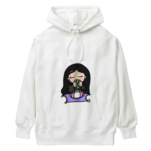 Himeka drinking tea Heavyweight Hoodie