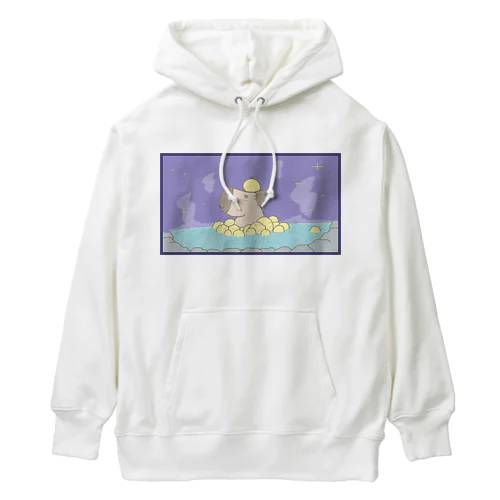 柚子に人気者なカピバラ Heavyweight Hoodie