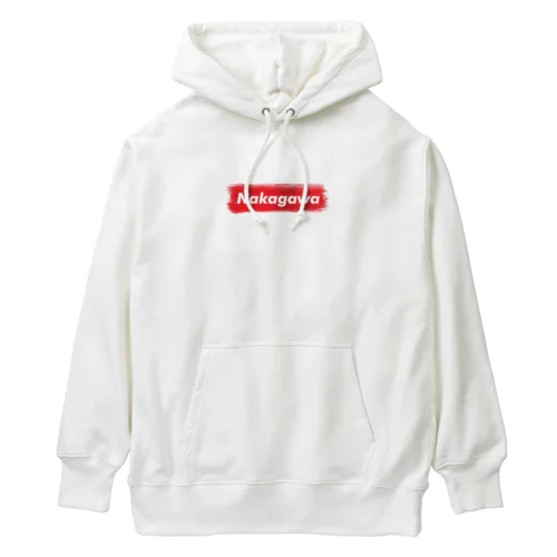 中川町 ｜普段づかいできるご当地グッズ｜ブラシボックスロゴ Heavyweight Hoodie