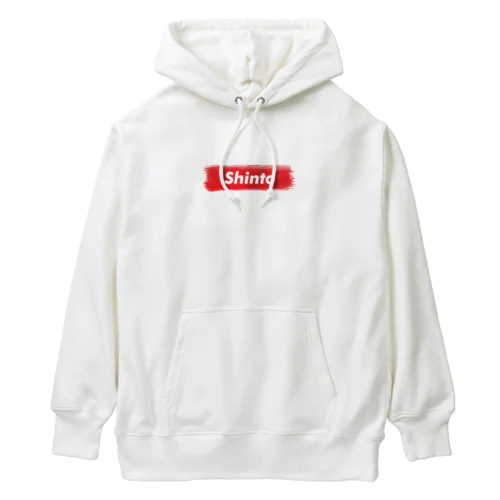 榛東村 ｜普段づかいできるご当地グッズ｜ブラシボックスロゴ Heavyweight Hoodie