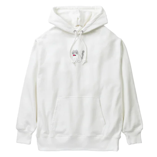 おでこハート猫ちゃん Heavyweight Hoodie