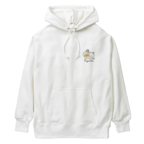 ぷぷまる ねこもいっしょ ひかえめ Heavyweight Hoodie