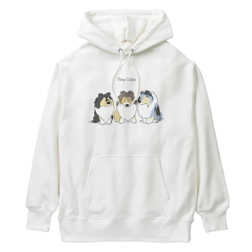 3色のシェルティ Heavyweight Hoodie