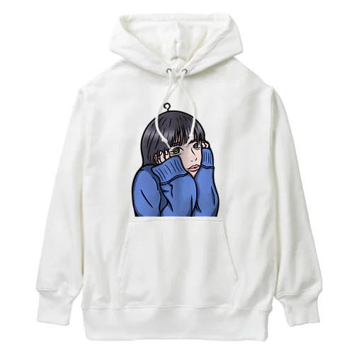 物思いにふける女の子 Heavyweight Hoodie