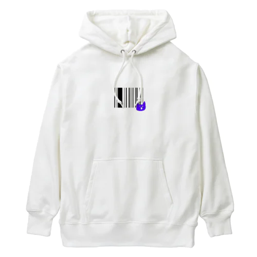 バーコード猫くん Heavyweight Hoodie