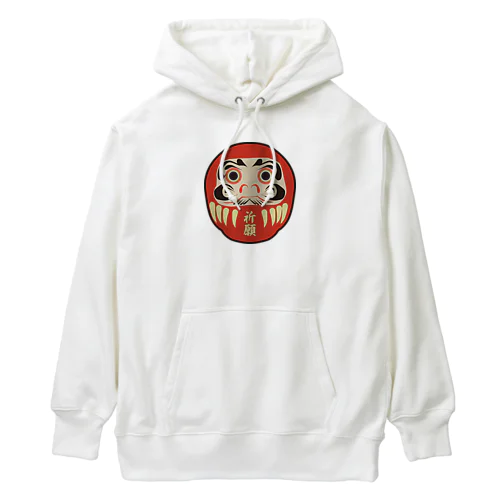 ［赤］だるま 開運吉祥 達磨 Heavyweight Hoodie