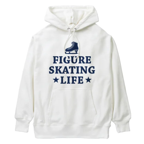 フィギュアスケート・figure skating・グッズ・デザイン・フィギアスケート・#Tシャツ・ステップ・スピン・ジャンプ・スケート靴イラスト・技・男子・女子・かっこいい・かわいい・アイスダンス ヘビーウェイトパーカー