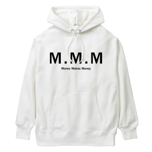 MoneyMakesMoney initial logo black ヘビーウェイトパーカー