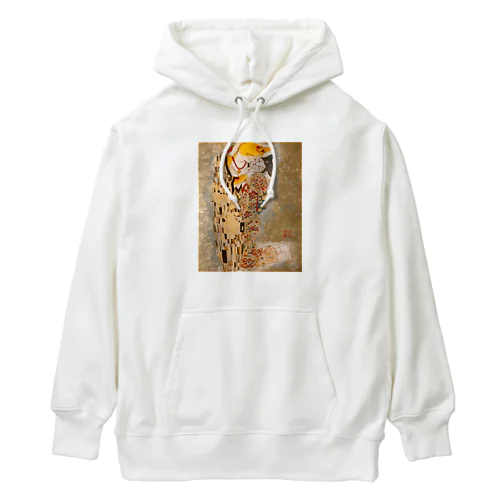 やさぐれ招き猫と美人猫の接吻 Heavyweight Hoodie