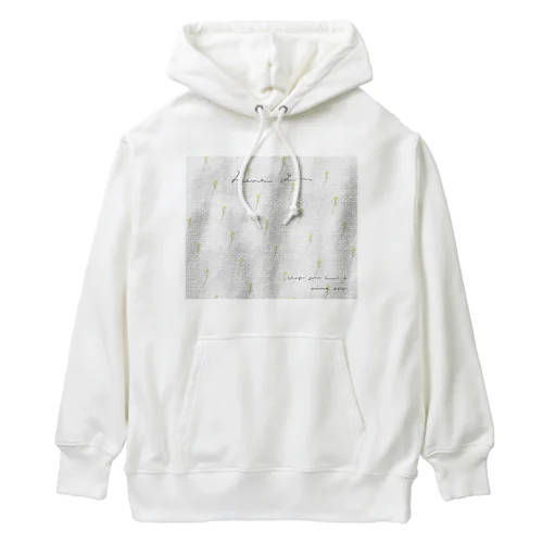 NANOHANA , Logo Message . Heavyweight Hoodie