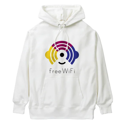 Free WiFi ロゴ グッズ（薄地） Heavyweight Hoodie