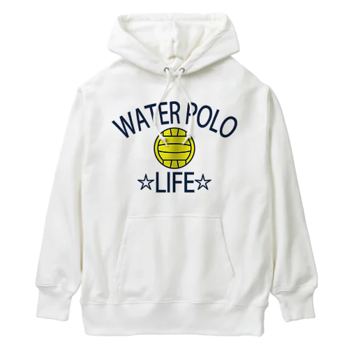 水球(すいきゅう)(water polo)・アイテム・デザイン・Tシャツ・チームT・かっこいい・かわいい・クラブT・球技・得点・ボール・選手・ポジション・部活・スポーツ・シンプル・チームワーク ヘビーウェイトパーカー