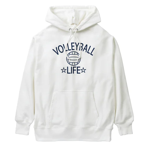 バレーボール(volleyball)アイテム・デザイン・チームTシャツ・クラブTシャツ・排球・はいきゅう・得点・ボール・選手・ポジション・部活・スポーツ・シンプル・かっこいい・かわいい・チームワーク Heavyweight Hoodie