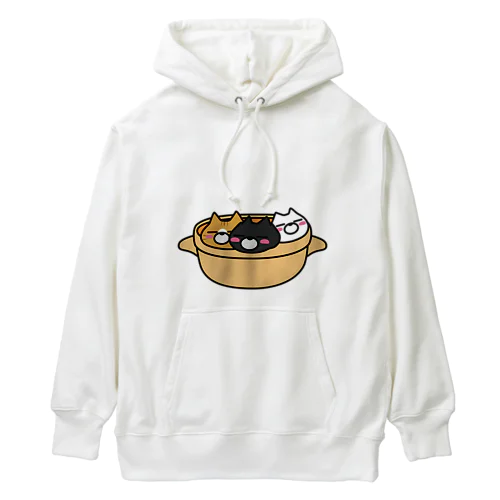 鍋ねこトリオ Heavyweight Hoodie