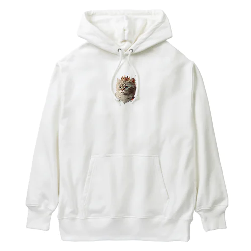 王冠にゃんこ Heavyweight Hoodie