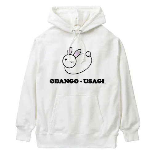 おだんごうさぎ　図鑑 Ver.　黒 Heavyweight Hoodie