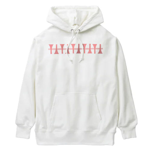 三味線の撥と糸モチーフ Heavyweight Hoodie