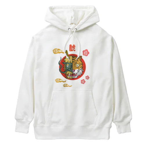 はんぶんこな龍と虎 Heavyweight Hoodie