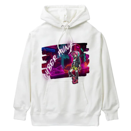 syber punk girl Heavyweight Hoodie