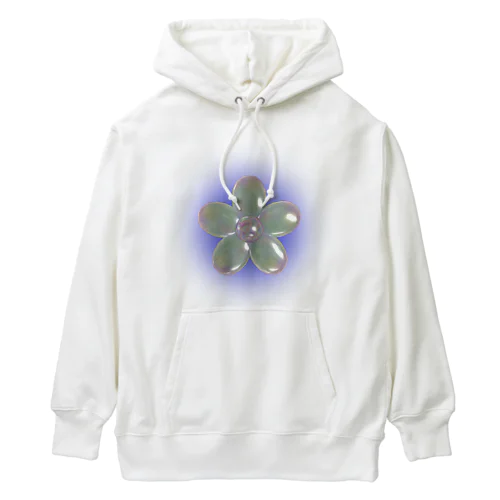 青ぼや3D花 Heavyweight Hoodie