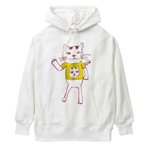 こんなふうに見えるニャン（ねこシンプル）【復刻シリーズ】 Heavyweight Hoodie