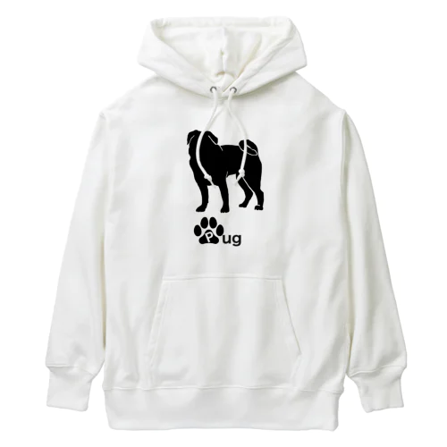 パグ犬 Heavyweight Hoodie