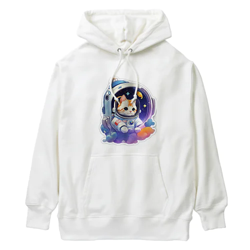 とっても可愛いネコの宇宙飛行士 Heavyweight Hoodie