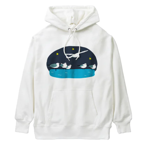 夜のユリカモメ Heavyweight Hoodie