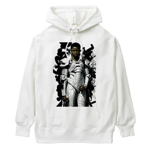 Cyber android boy ZKM0295 Heavyweight Hoodie