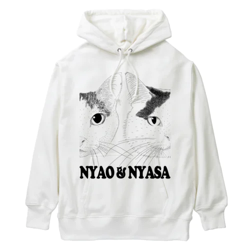 にゃおにゃさハチワレコンビ Heavyweight Hoodie