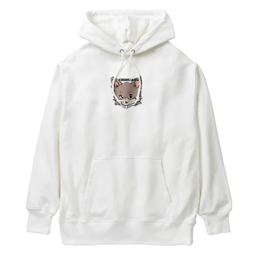 チワワ-チョコタン「I♡CHIHUAHUA」 Heavyweight Hoodie