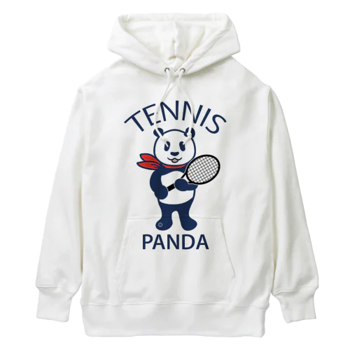 パンダ・テニス・全身・イラスト・ラケット・TENNIS・アイテム・デザイン・ガット・スポーツ・Tシャツ・サーブ・かっこいい・かわいい・選手・画像・ボール・王子・絵・オリジナル（C） Heavyweight Hoodie