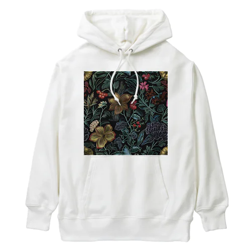 レトロな花模様 Heavyweight Hoodie