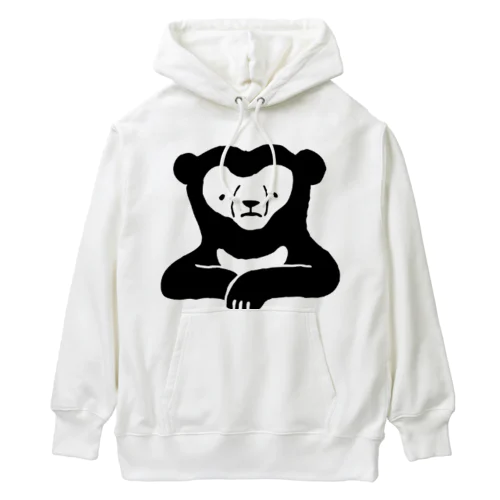 くまざわくん（ブラックライン） Heavyweight Hoodie