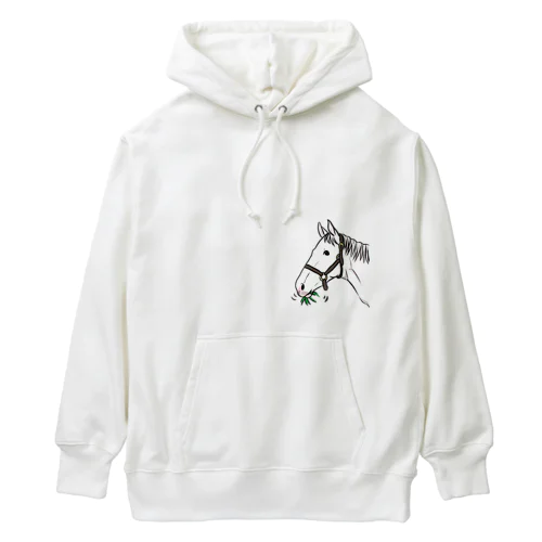 あし毛のモグモグ馬 Heavyweight Hoodie