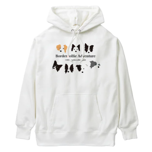 7 Border Collies-1 Heavyweight Hoodie