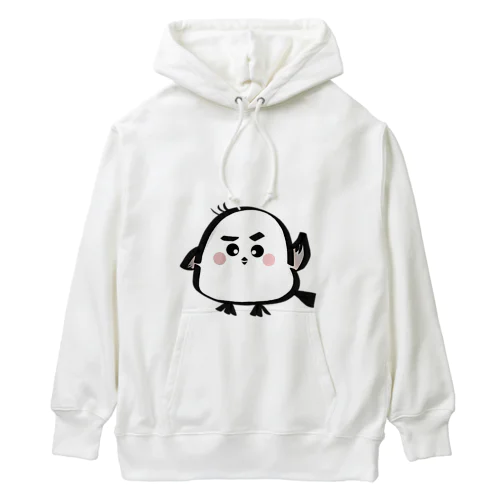 手をあげるシマエナガくん Heavyweight Hoodie
