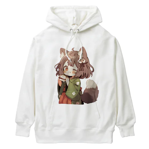 たぬっぺ  (Tanuppe)  ver.3 狸の神様、たぬき、タヌキ Heavyweight Hoodie