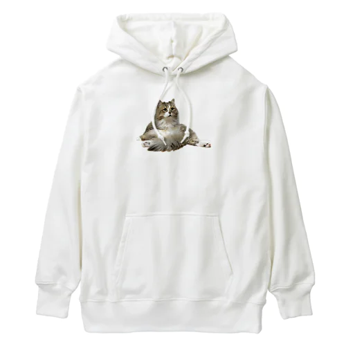 おすわりこむにゃんこ Heavyweight Hoodie