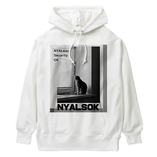 にゃるそっく🐈NYALSOK（モノトーン） Heavyweight Hoodie