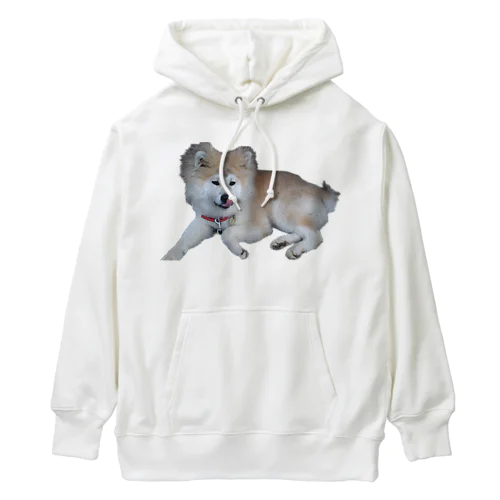 ちっちゃい頃の秋田犬モコで作りました Heavyweight Hoodie