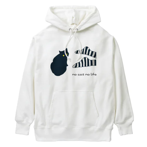 黒猫と靴下 Heavyweight Hoodie