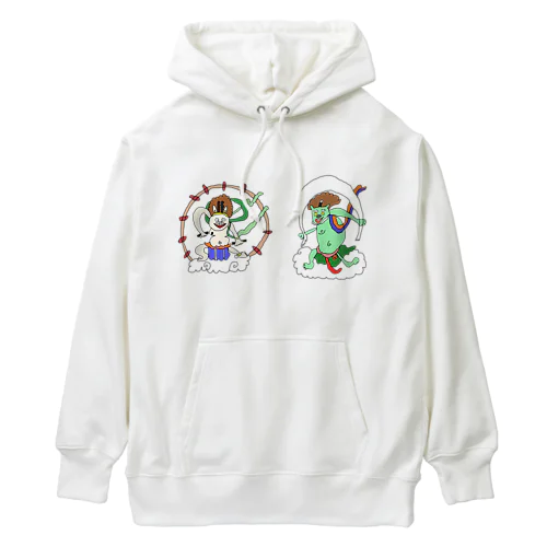 風神雷神（前面ver） Heavyweight Hoodie