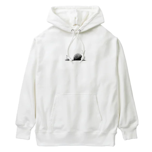 白黒カタツムリ Heavyweight Hoodie