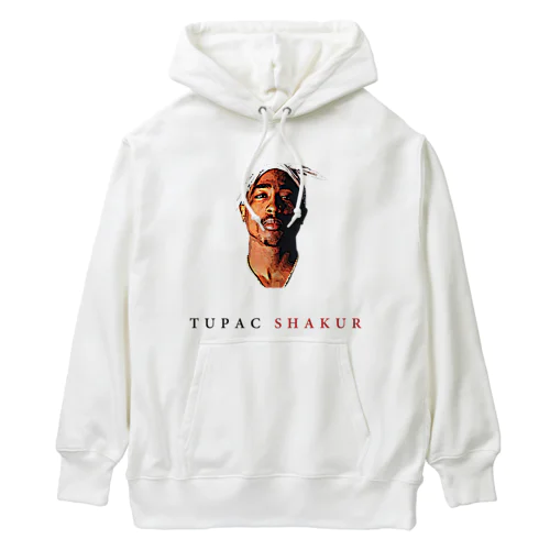 2PAC TUPAC SHAKUR FACE イラストデザイン ヘビーウェイトパーカー