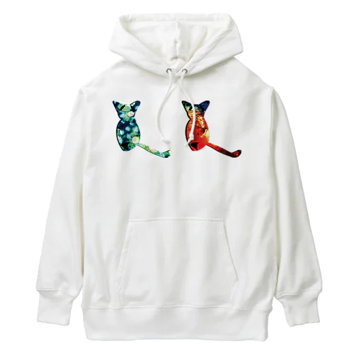 青い猫赤い猫 Heavyweight Hoodie