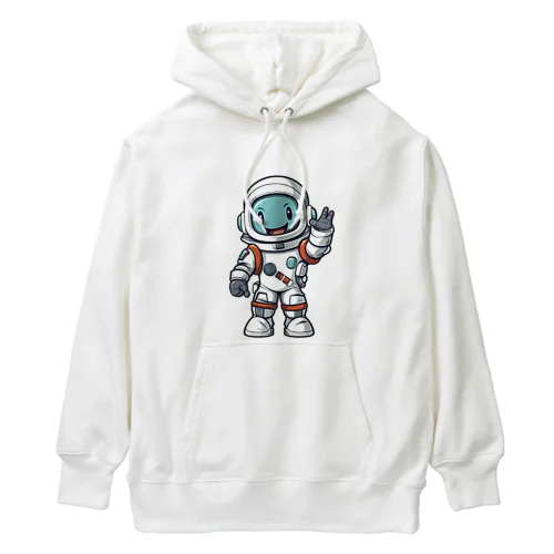 手を振る宇宙飛行士 Heavyweight Hoodie