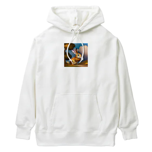 かわいいうさぎのイラストグッズ Heavyweight Hoodie