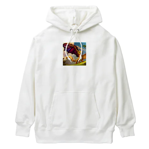 可愛い龍のイラストグッズ Heavyweight Hoodie